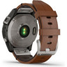 Часы GARMIN FENIX 7 – SAPPHIRE SOLAR EDITION TITANIUM WITH CHESTNUT LEATHER BAND 11342