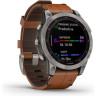 Часы GARMIN FENIX 7 – SAPPHIRE SOLAR EDITION TITANIUM WITH CHESTNUT LEATHER BAND 11342